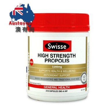 【融化不赔】【澳洲直邮】Swisse Propolis高浓度蜂胶软胶囊210粒