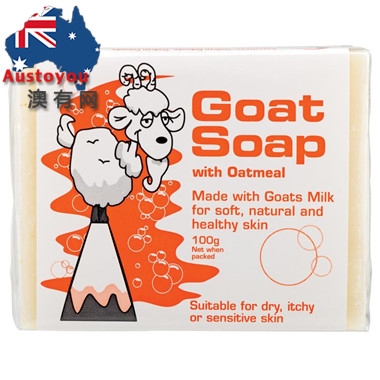 【澳洲直邮】Goat Soap纯手工山羊奶皂 润肤香皂 儿童适用 100g 燕麦味