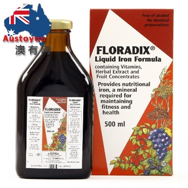【澳洲直邮】Floradix Formula德国铁元铁元草本液体铁500ml 补气血 祛斑备孕（含1刀气柱费用）