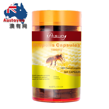 【澳洲直邮】Ausway 蜂胶胶囊 1000mg 365粒（金瓶装）