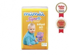 【超市代购】mamia 超舒适透气双层新生婴儿纸尿片适合4-8公斤宝宝60片装