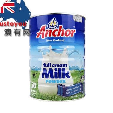 【澳洲直邮】Anchor 安佳全脂进口成人牛奶粉 高钙罐装中老年孕妇学生 900g