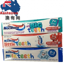 【超市代购】 macleans 儿童可吞咽牙膏0-7岁  63g