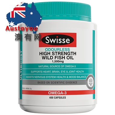 【澳洲直邮】Swisse 无腥鱼油 1500mg 400粒