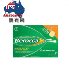 【澳洲直邮】 Berocca 维生素B族+钙镁锌活力营养泡腾片 30片