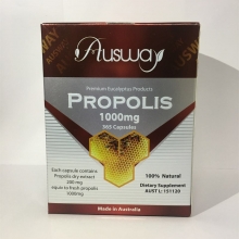 【融化不赔】【澳洲直邮】 Ausway 蜂胶胶囊 1000mg 365粒 二代产品