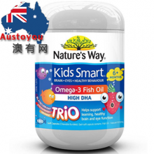 【澳洲直邮】Nature‘s Way 佳思敏 儿童三色鱼油 180粒 3种口味（跨境运输遇高温天气可能会出产品融化现象，建议加够锡纸包装，否则若出现融化现象快递公司不予理赔 ）