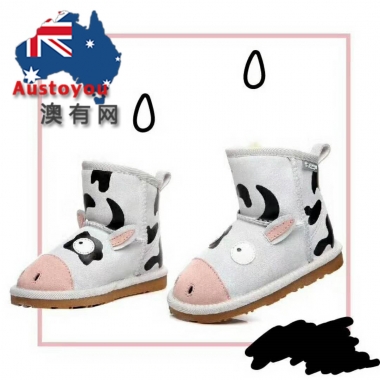 【预定款】EVER UGG 21494 白色小奶牛童款短靴