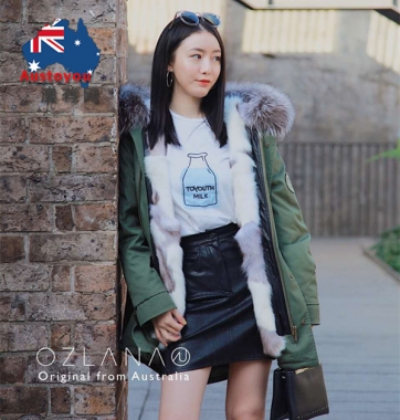 【国内现货】OZLANA▪️AU182004▪️AU182004-1 芬兰银狐狸毛【绿壳＋银狐狸毛】（代理价咨询客服）