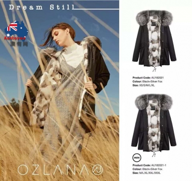 【国内现货】OZLANA 黑壳＋银狐狸毛 ▪️AU182021▪️AU182021-1 情侣款 （代理价咨询客服）
