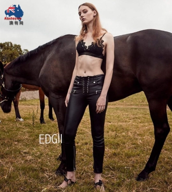 【国内现货】EDGII UGG 澳洲顶级小羊皮 绑带皮裤 ED1004（代理价请咨询客服）
