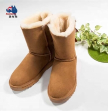 【澳洲直邮】OZWEAR UGG 经典百搭中筒皮毛一体雪地靴 OB364