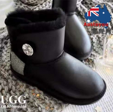 【澳洲直邮】DK UGG 奥地利水晶颗粒皮毛一体短靴 DK041S 清仓