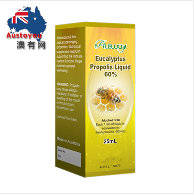 【澳洲直邮】Ausway 60%高含量尤加利(桉树)蜂胶滴剂/液 25ml
