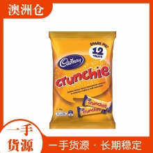 【超市代购】Cadbury吉百利crunchie蜂巢脆心巧克力12个装