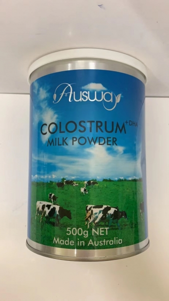 【融化不赔】【澳洲直邮】 Ausway澳斯维优质牛初乳粉+DHA 500g