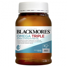 【融化不赔】【澳洲直邮】Blackmores三倍鱼油加强版无腥味高剂量浓缩鱼油软胶囊150粒
