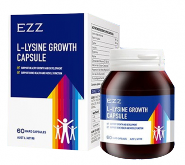 【融化不赔】【澳洲直邮】EZZ 赖氨酸锌成长胶囊 60粒